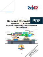 Module 8 Ways of Expressing Concentration of Solutions