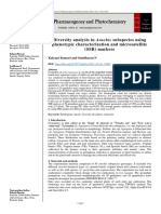 Diversity Analysis in Arachis Subspecies Using Phenotypic Characterization and Microsatellite (SSR) Markers