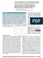 Human Resource Practices and Their Impact On Employee Commitment in The Catholic Education Agency, Diocese of Buea, SWR Cameroon