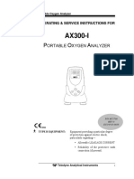 Ortable Xygen Nalyzer: Operating & Service Instructions For