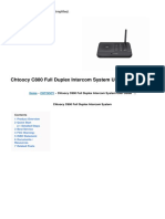 c800 Full Duplex Intercom System Manual