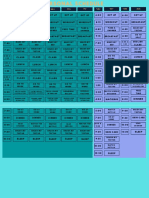 Horario de Clase Tropical Verde Azulado y Blanco