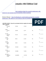 Essential Mathematics 4th Edition Lial Test Bank Download