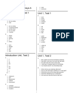 Short Test Answer Keys A