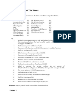 Exercises-Journalizing - Posting, Trial Balance