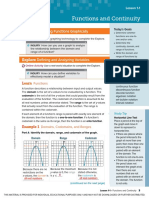 Lesson 1-1 Functions and Continuity - Student Book
