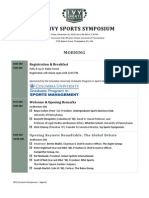 2011 Ivy Sports Symposium Agenda