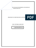 Cs8581 Networks Laboratory Lab Manual