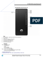 Quickspecs: HP 280 G6 Microtower Business PC