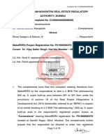 Ramachandran Karuppiah and Jayanti Rani Versus Shree Sadguru JV, Order Dated 01/07/2022