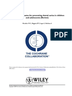 Fluoride Toothpastes For Preventing Dental Caries in Children & Adolescents by Cochrane Collaboration