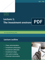 Lecture 1 The Investment Environment