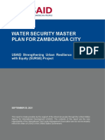 Final Water Security Master Plan For Zamboanga City