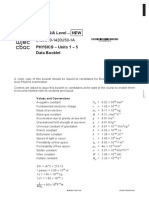 Data Booklet - WJEC Physics A-Level