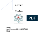 Wordpress Report