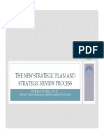 The New Strategic Plan and Strategic Review Process