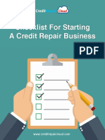 Checklist For Starting A Credit Repair Business