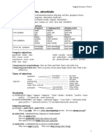 Week 8 Adjectives, Adverbs, Adverbials Handout