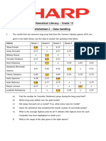 Grade 12 WORKSHEET 2 Data Handling