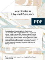 Social Studies As Integrated Curriculum