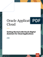 Getting Started With Oracle Digital Assistant For Cloud Applications