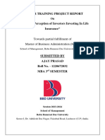 A Study On Perception of Investors Investing in Life Insurance 1234 (1) Edit