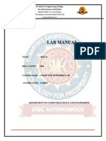 Computer Networks LAB MANUAL R20