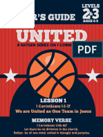 Lesson Guide - UNITED - We Are United As One Team in Jesus