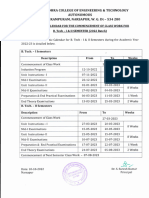 B.tech 2022-23 Academic Calender