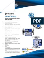 274-Series SC250 Metal Tube Variable Area Flowmeter Rev4 Technical Catalogue