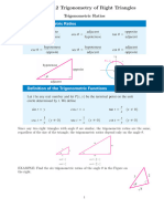 Trigonometry of Right Triangles