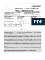 Hamstring Shortness Among Undergraduate Students