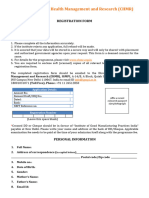 CHMR Application Form