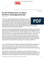 On The Maintenance of Maria Eichhorn Akt