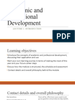 Academic & Professional Development L1 2023