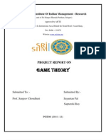 Game Theory: Sri Sharada Institute of Indian Management - Research