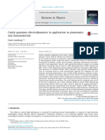 Cavity Quantum Electrodynamics in Application To Plasmoni - 2016 - Reviews in PH