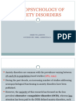 Neuropsychology of Anxiety Disorders