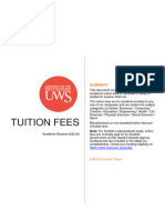 Uws Tuition Fees Schedule 2023 24pdf