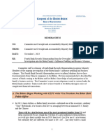 Fourth Biden Bank Records Memo