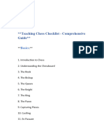 Teaching Chess Checklist