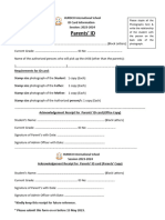 Parents ID Card Form