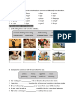 B. Vocabulary and Grammar: II. Choose The Word That Has The Underlined Part Pronounced Differently From The Others