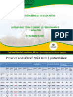 Preparatory Examination Provincial Results Analysis 2023