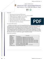 Industrial 5 Port Unmanaged Ethernet Switches in Thin DIN Rail Mount Case