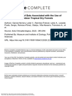 Functional Traits of Bats Associated With The Use of Wetlands in Colombian Tropical Dry Forests