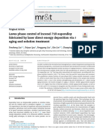 Laves phase control of inconel 718 superalloy fabricated by laser direct energy deposition via δ aging and solution treatment