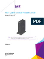 Netgear Wifi Cable Modem Router c3700 Manual Optimized