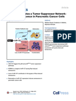 Mir-137 Modulates A Tumor Suppressor Network-Inducing Senescence in Pancreatic Cancer Cells