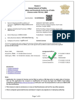 FSSAI Central License - Amanaya Ventures Limited